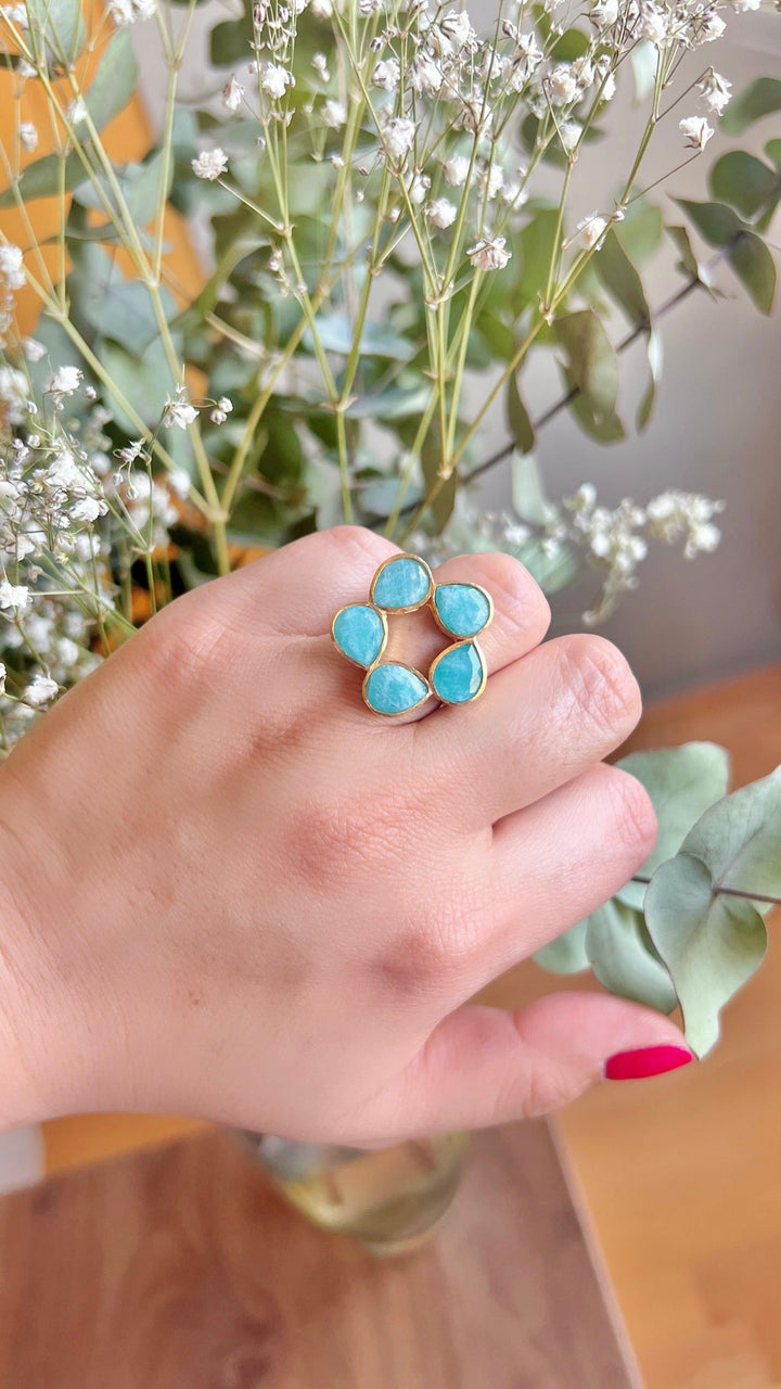 Anillo Mint Amazonita