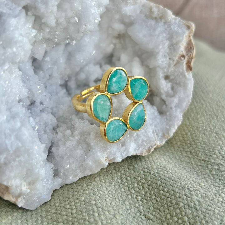 Anillo Mint Amazonita