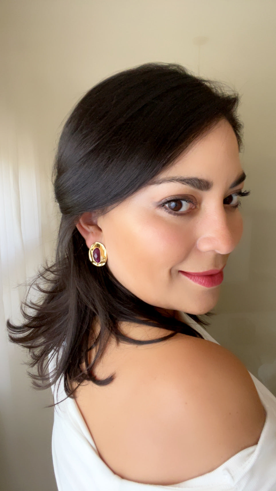 Boucles d'oreilles en amazonite et olive