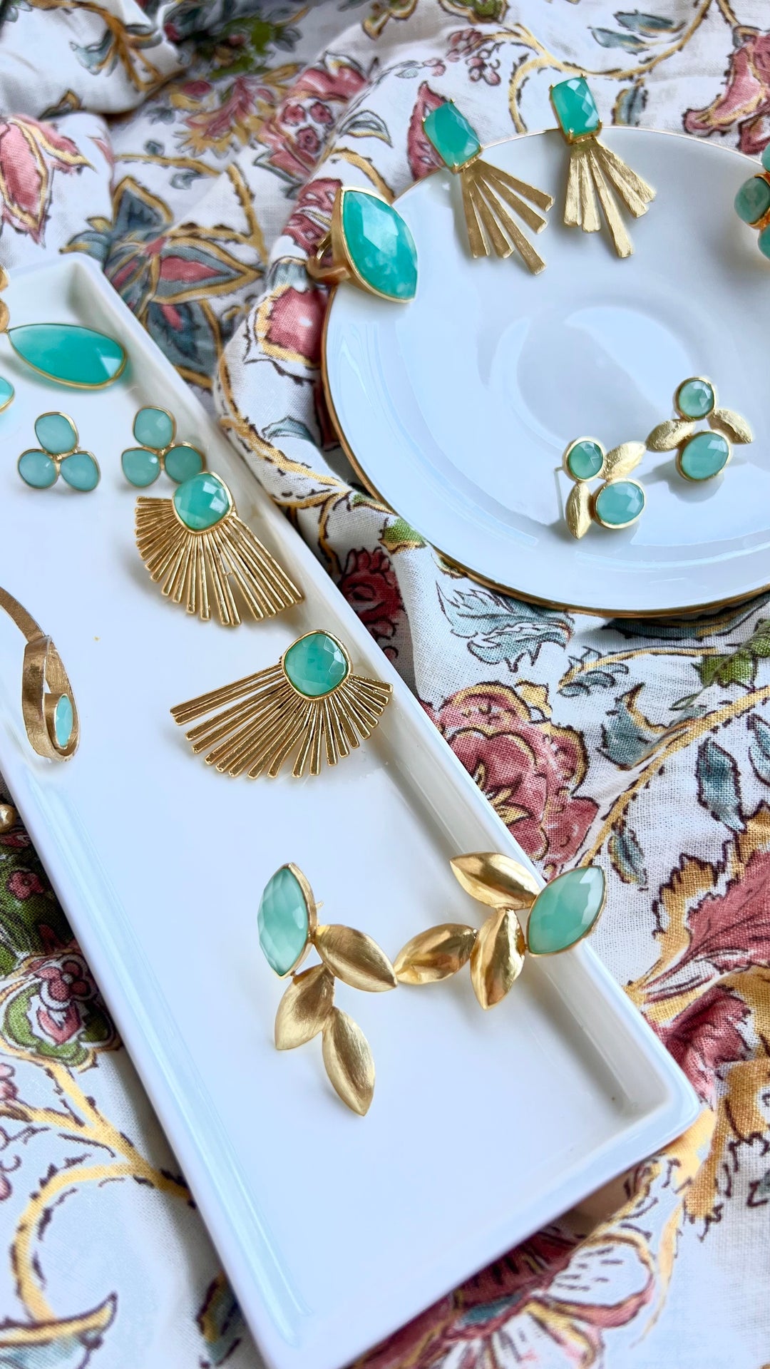 Boucles d'oreilles avec pierres d'aigue-marine Marieta