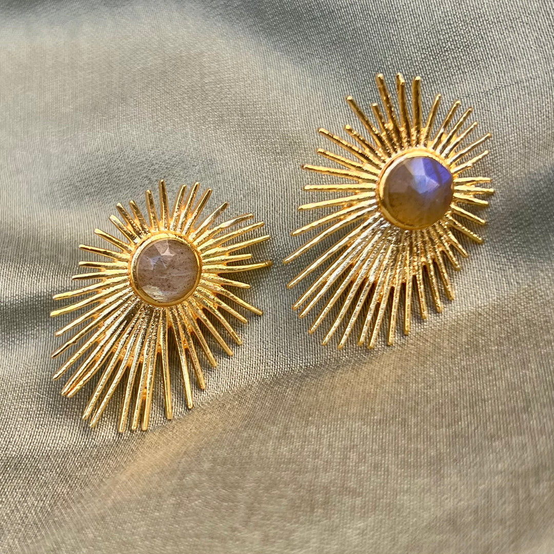 Green Coimbra stone earrings