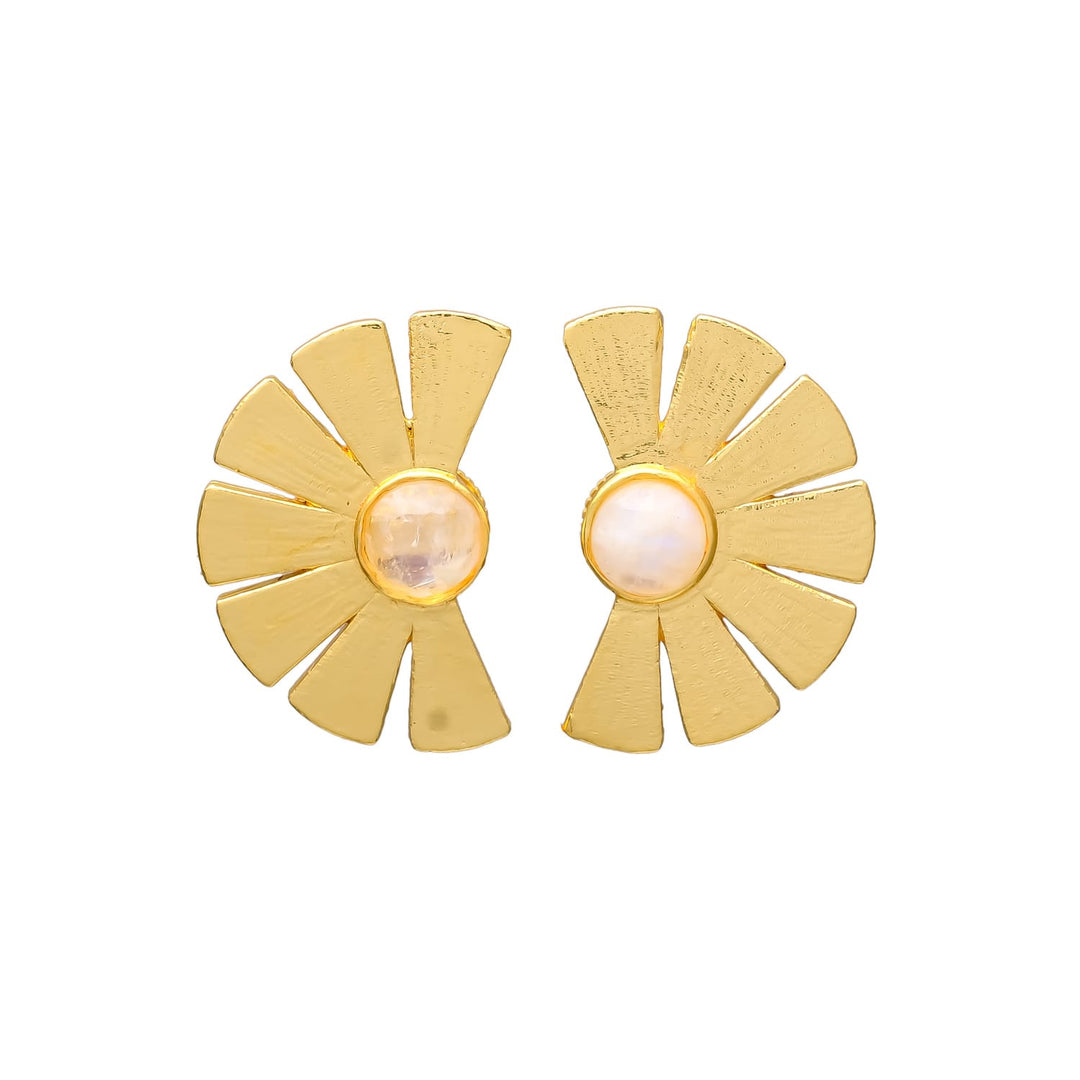Boucles d'oreilles en pierre verte Emma