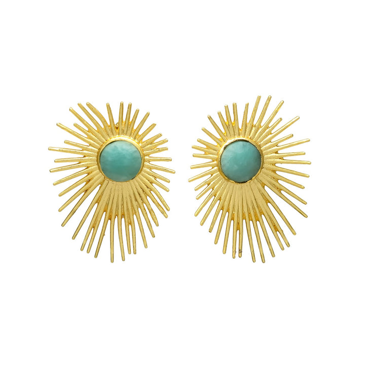 Boucles d'oreilles pierre verte de Coimbra