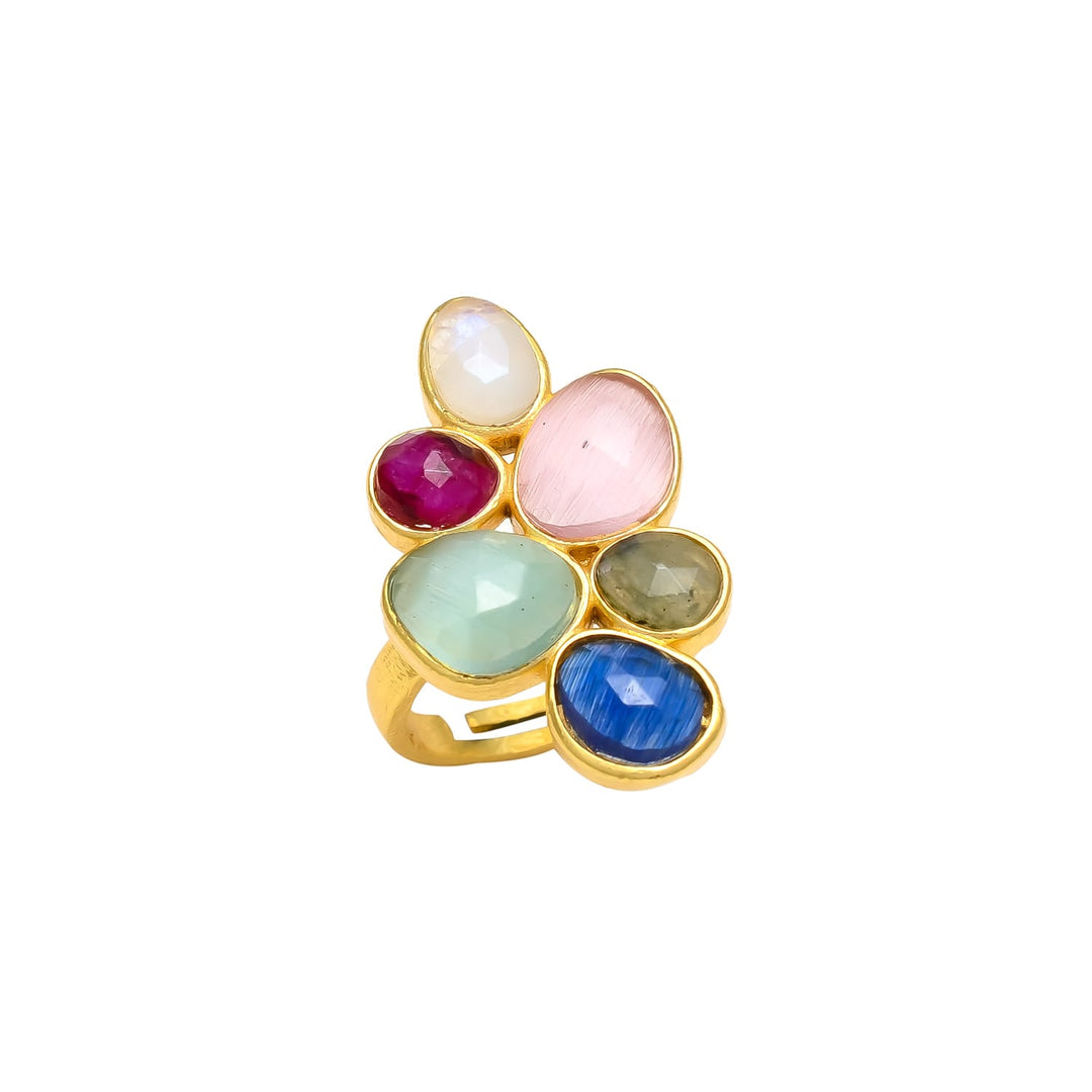 Anillo con piedras Marsella Multicolor