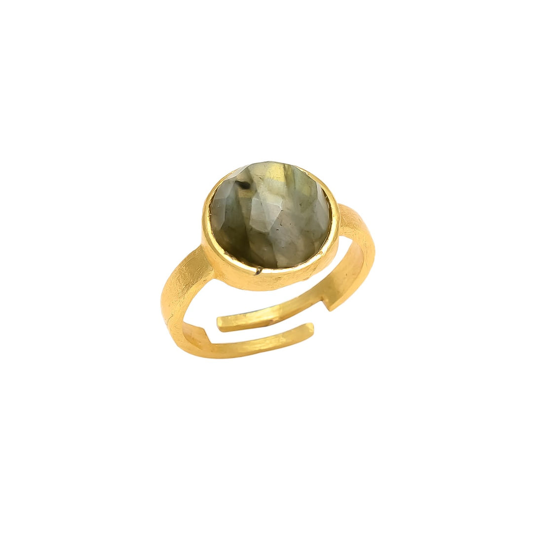Anillo con piedras Maia Labradorita