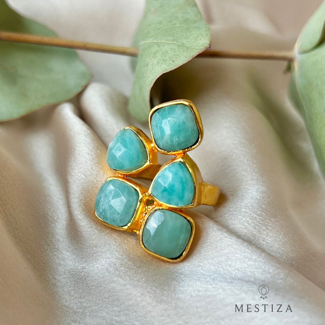 Anillo Shine Amazonita