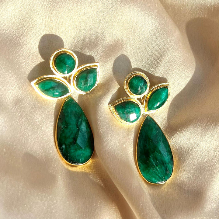Boucles d'oreilles en pierre d'orchidée rose