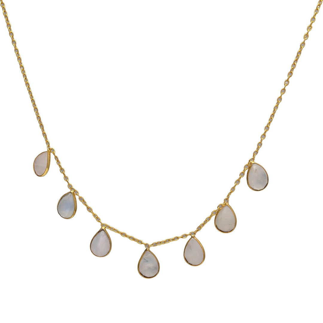 Collar con piedras 7 Gotas Piedra de Luna