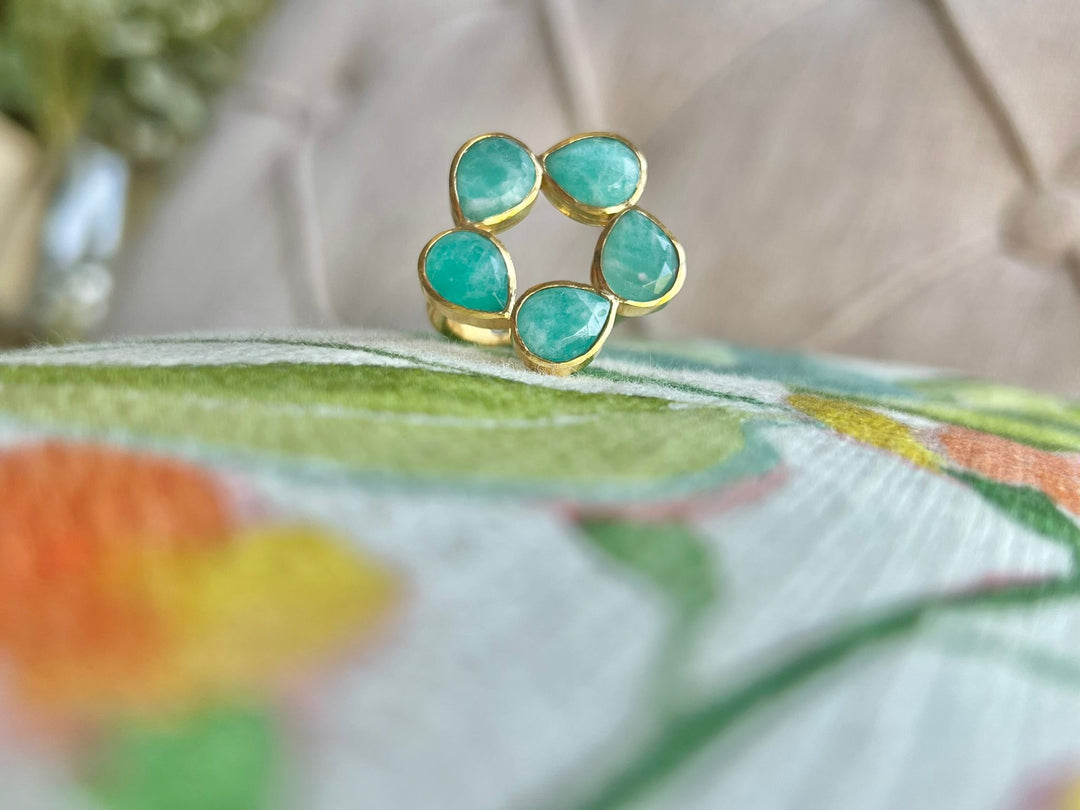 Anillo Mint Amazonita