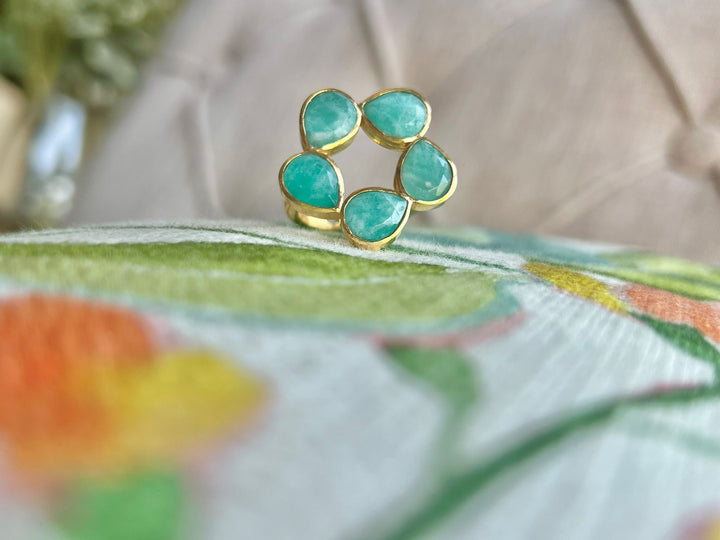 Anillo Mint Amazonita