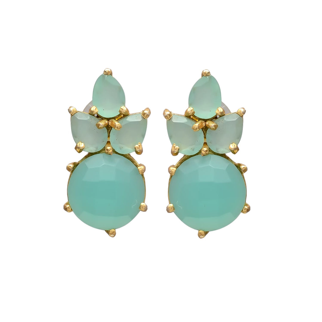 Earrings with Mier Aquamarine stones