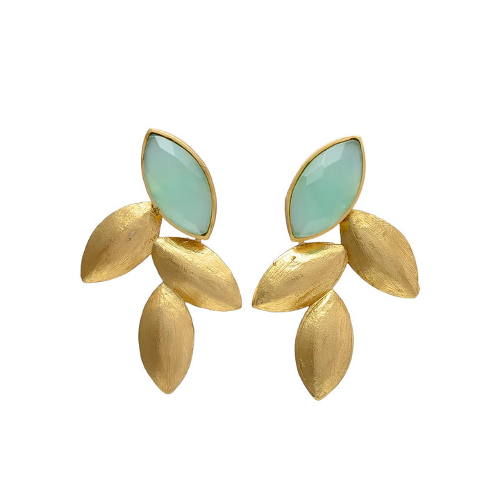 Boucles d'oreilles avec pierres d'aigue-marine Marieta