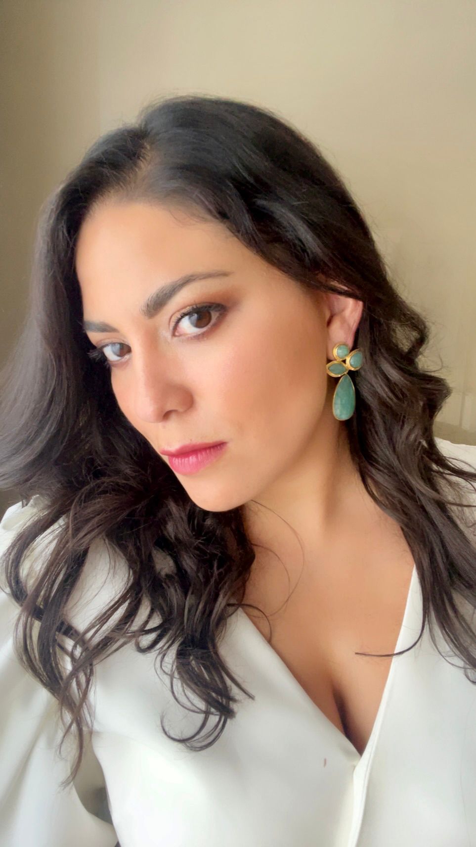 Boucles d'oreilles en pierre d'orchidée rose