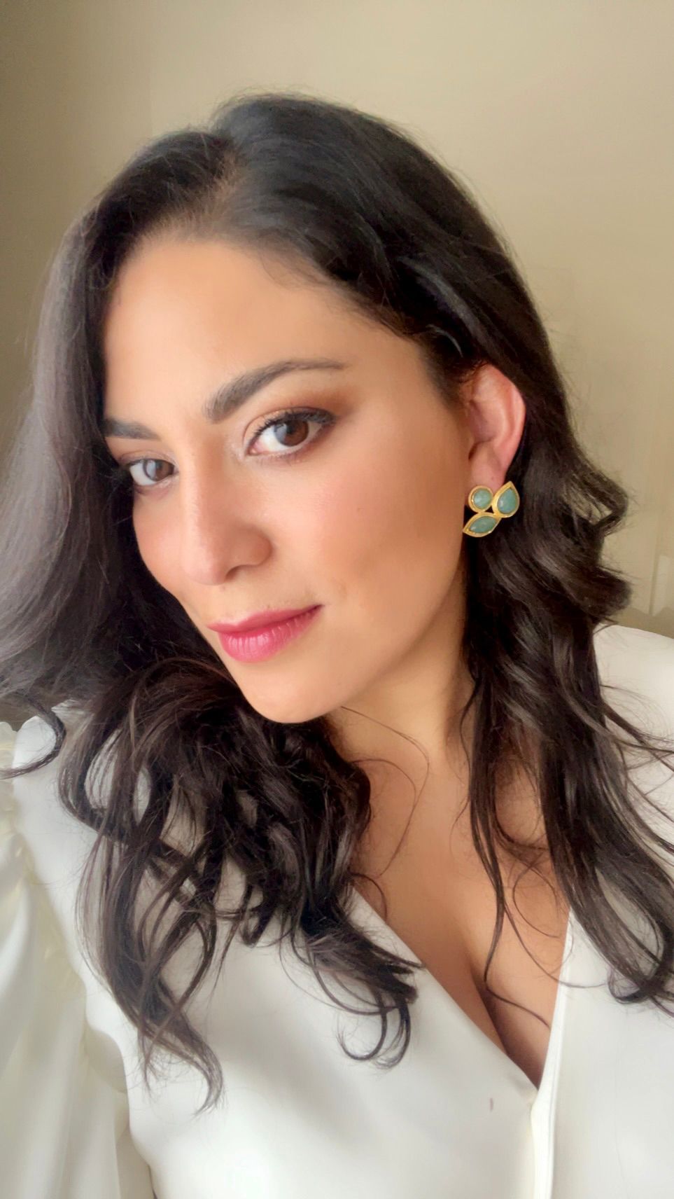 Boucles d'oreilles en pierre d'orchidée rose