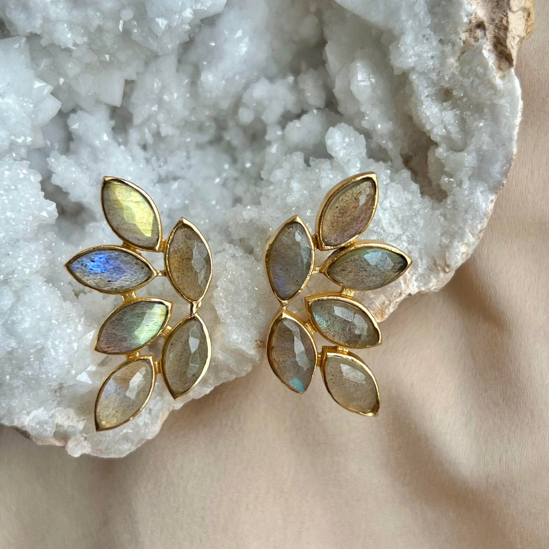 Sofia Emerald stone earrings