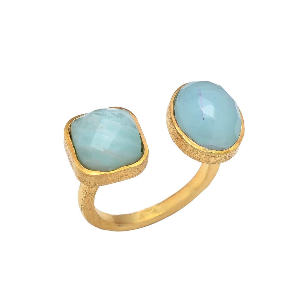 Ring with black Vienna stones