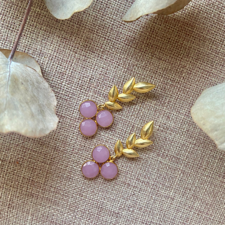 Boucles d'oreilles en pierre Candas Rosa