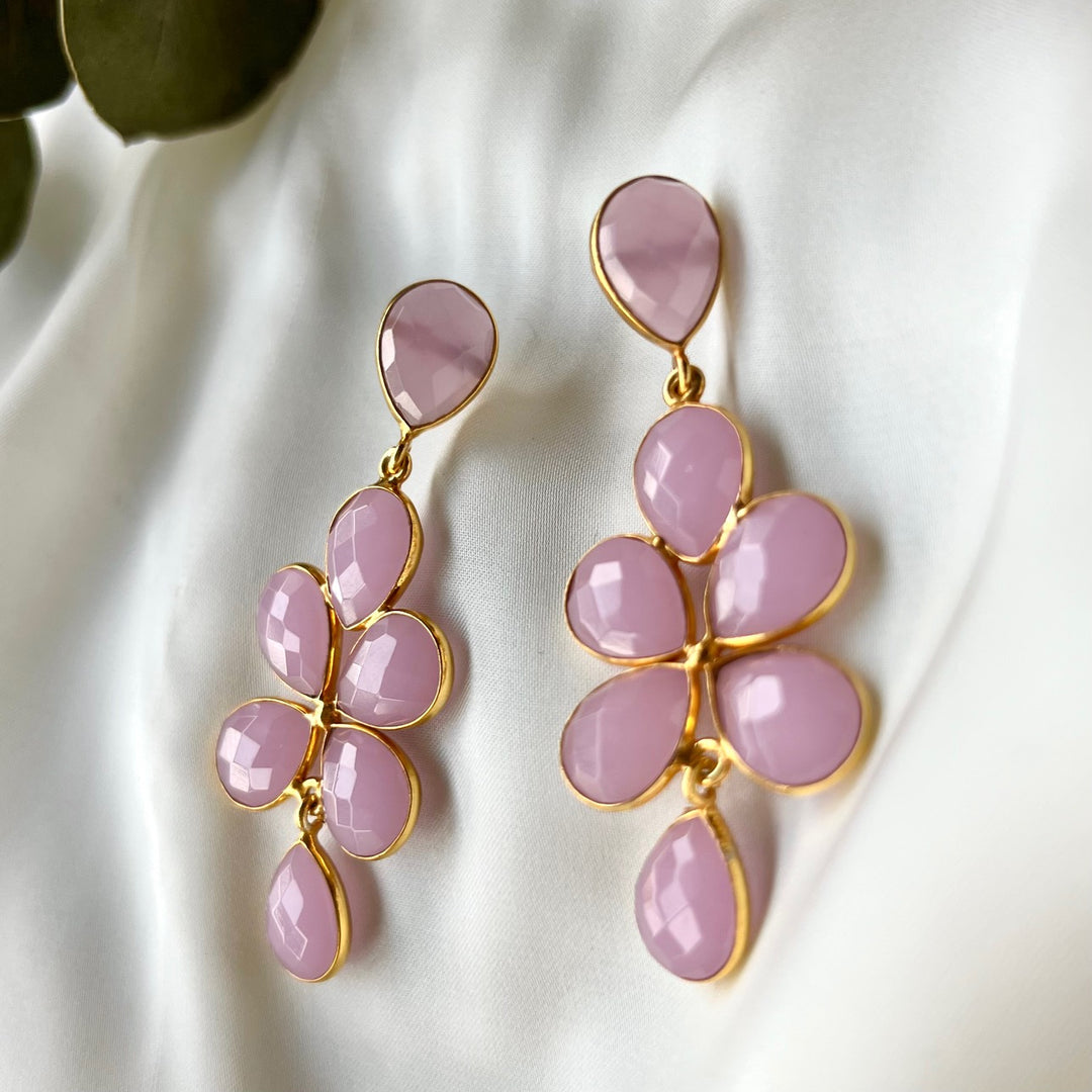 Boucles d'oreilles en pierre de Madrid vert