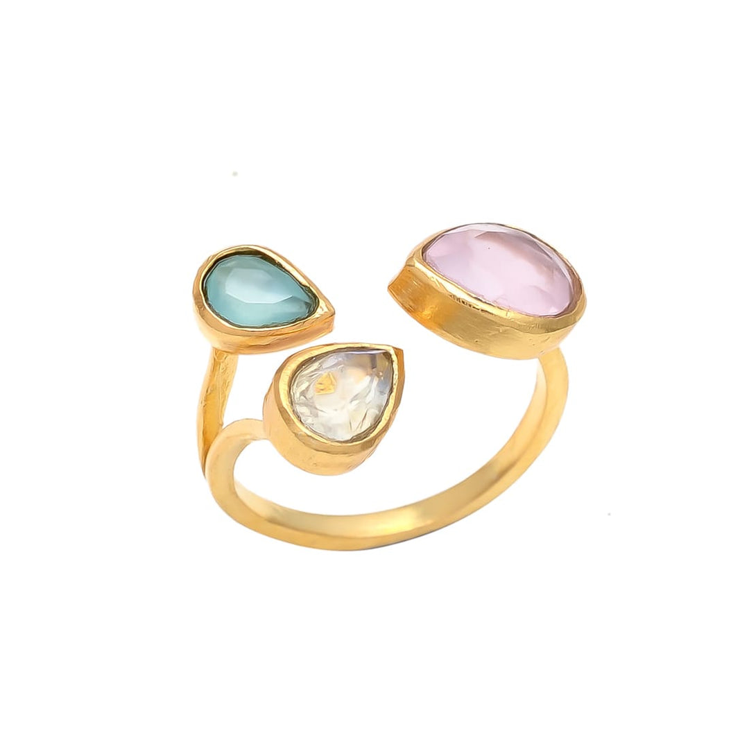 Anillo ajustable con piedras naturales. ¡Entra ahora y cómpralo a un precio increíble!