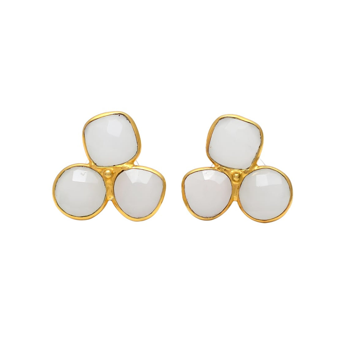 Pendientes con piedras Zarautz Piedra de Luna - Mestiza Joyas