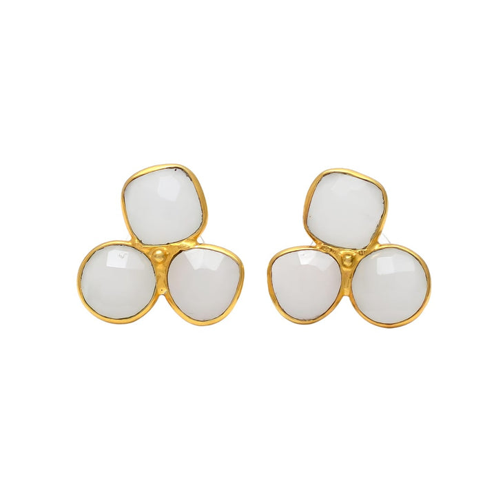 Pendientes con piedras Zarautz Piedra de Luna - Mestiza Joyas