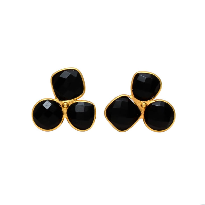 Pendientes con piedras Zarautz Negro - Mestiza Joyas