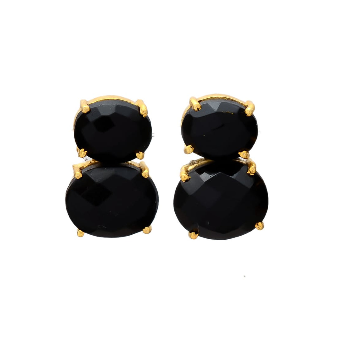Pendientes con piedras Velero Negro - Mestiza Joyas