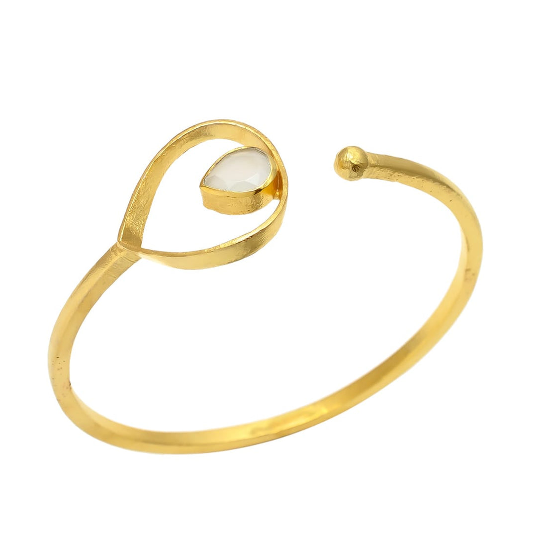 Pulsera con piedras Aba Blanca - Mestiza Joyas