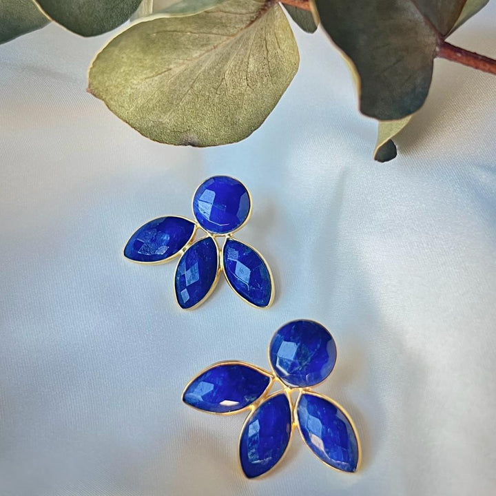 Earrings with Chiara Sapphire and Amazonite stones