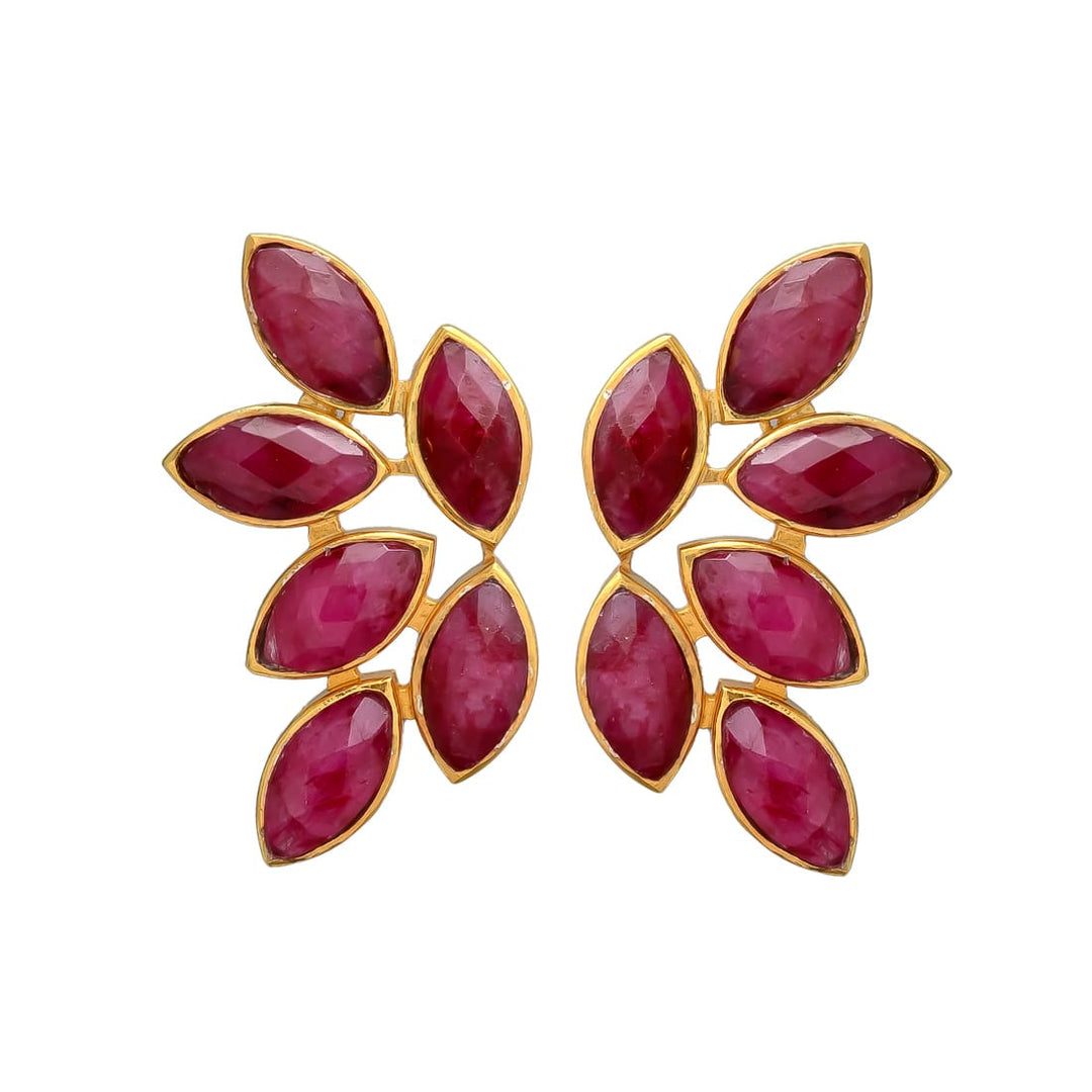 Sofia Emerald stone earrings