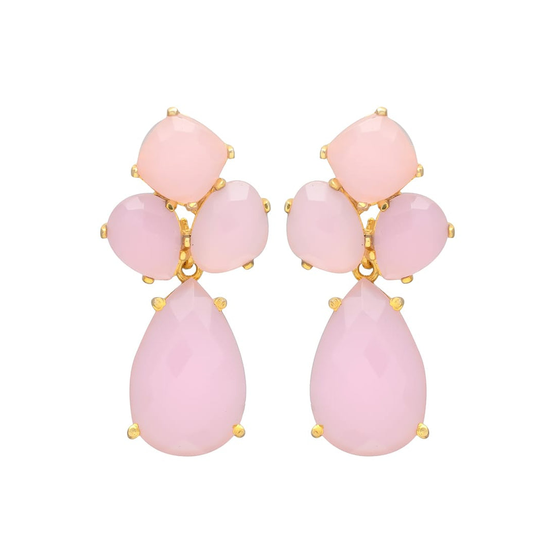 Boucles d'oreilles Inle Rubis et Amazonite