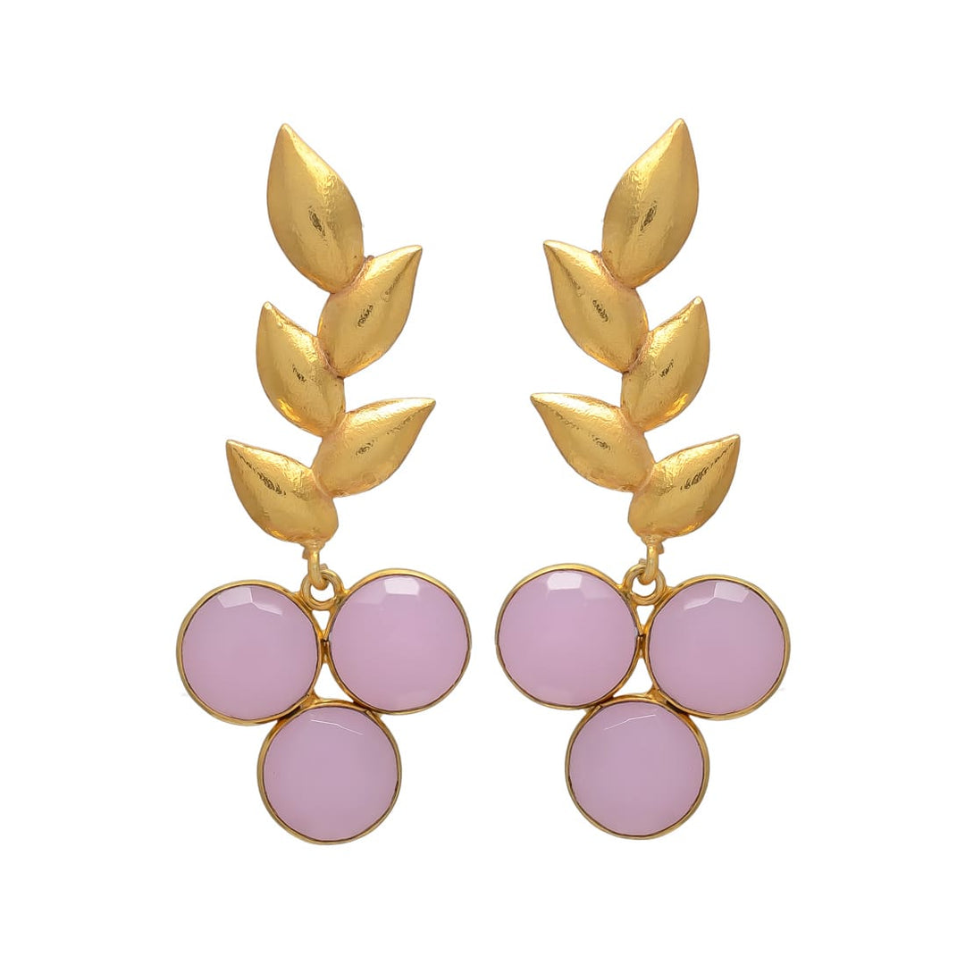 Boucles d'oreilles en pierre Candas Rosa