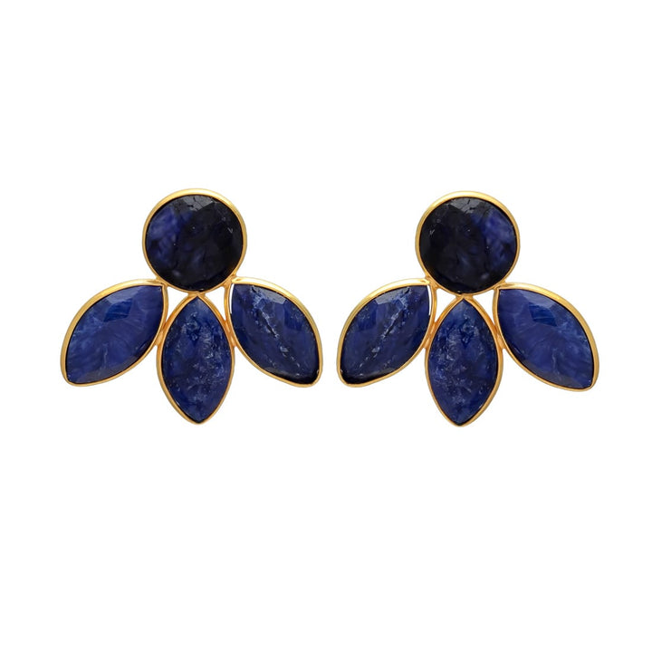 Earrings with Chiara Sapphire and Amazonite stones