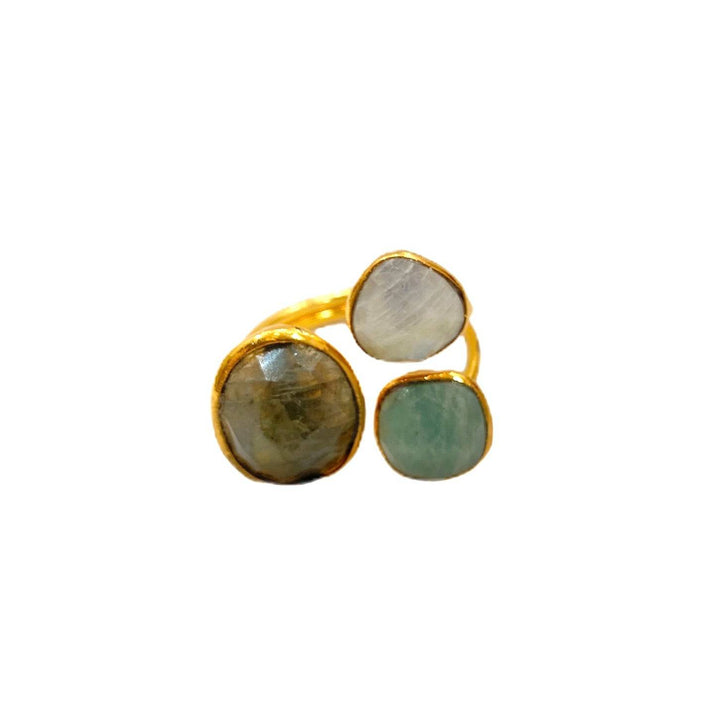 anillos con piedras de colores