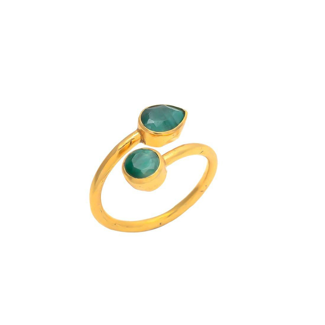 anillo con piedras semipreciosas