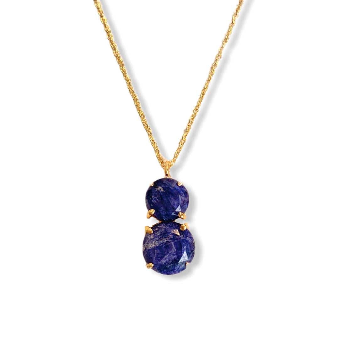 Collar con piedras Velero Azul - Mestiza Joyas
