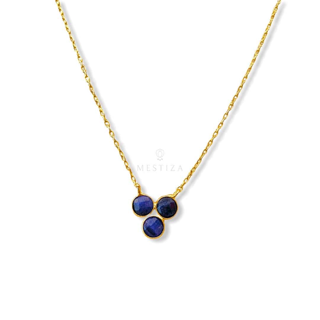 Collar con piedras Veracruz Azul - Mestiza Joyas
