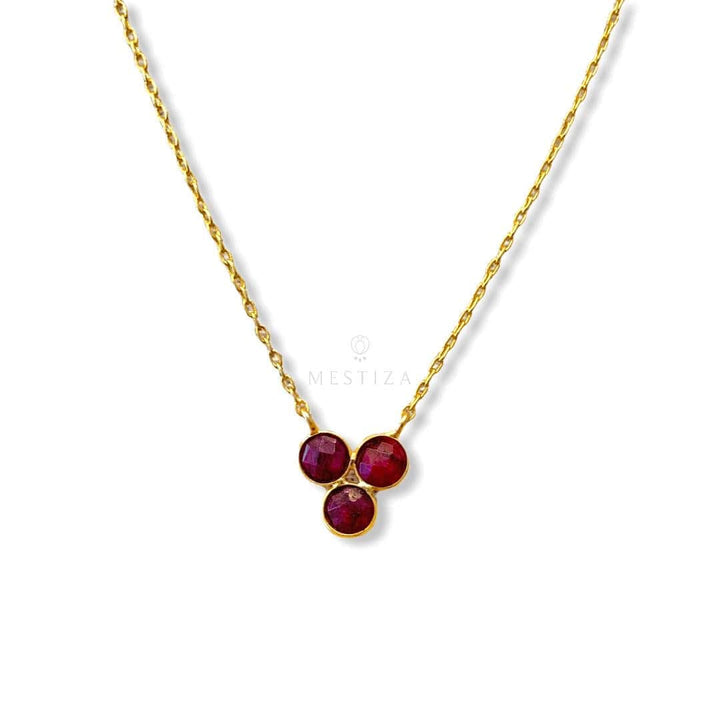 Collar con piedras Veracruz Granate - Mestiza Joyas