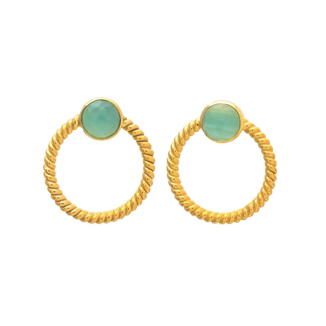 Pendientes con piedras Gante Aguamarina - Mestiza Joyas