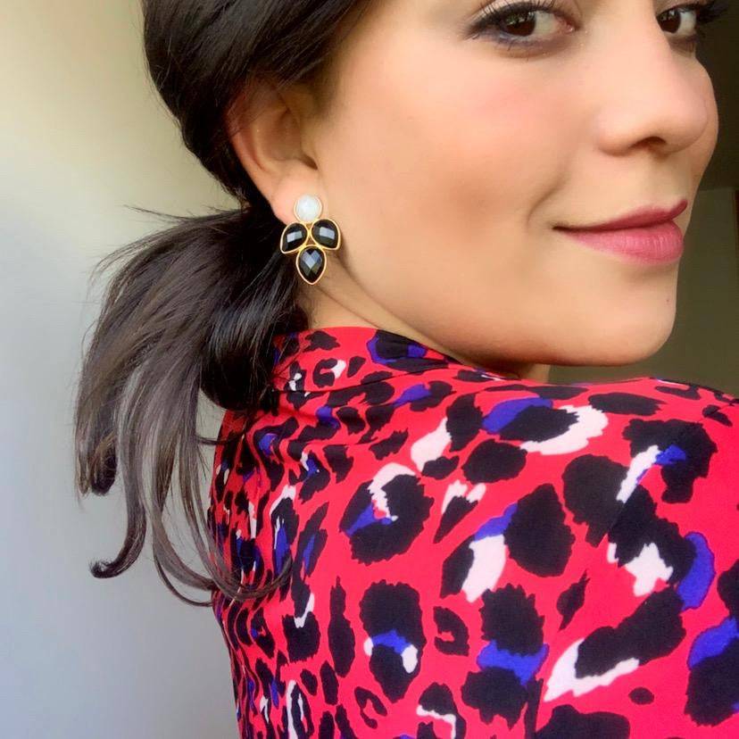 Pendientes con piedras Hortensia Aguamarina - Mestiza Joyas