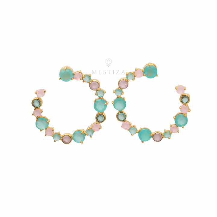 Pendientes con piedras Lady - Mestiza Joyas