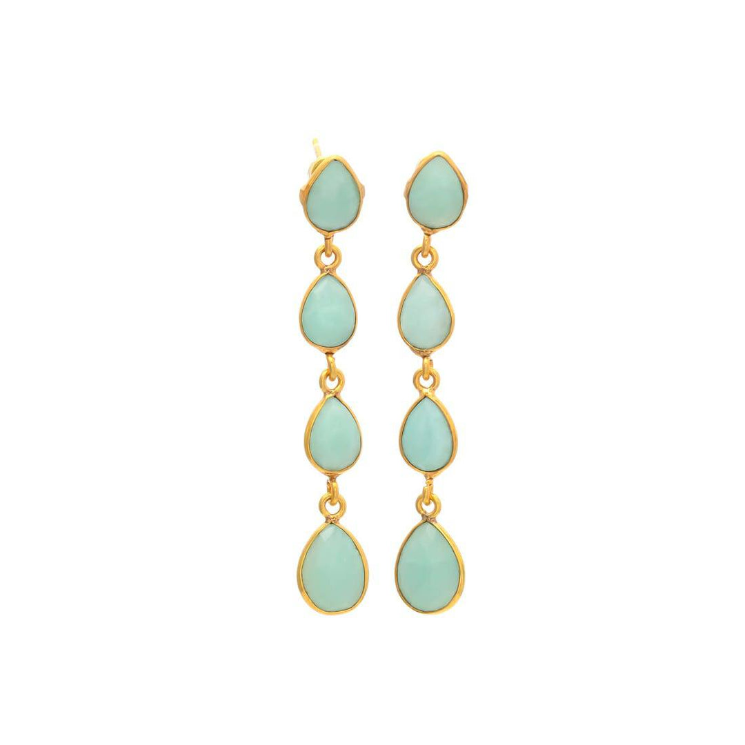 Pendientes con piedras Madame Amazonita - Mestiza Joyas