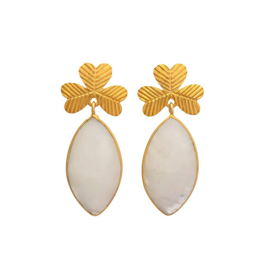 Pendientes con piedras Málaga Piedra de Luna - Mestiza Joyas