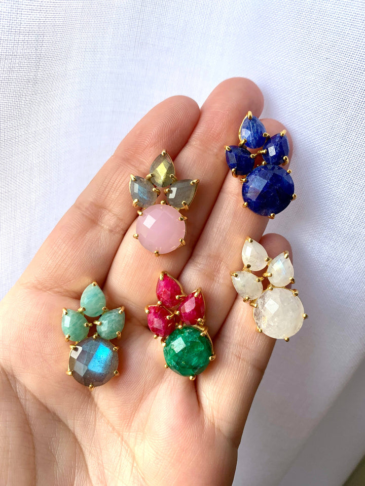Pendientes con piedras Mier Zafiro - Mestiza Joyas