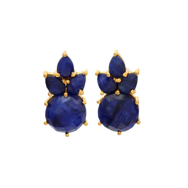 Pendientes con piedras Mier Zafiro - Mestiza Joyas