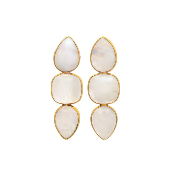 Pendientes con piedras Mont Piedra de Luna - Mestiza Joyas