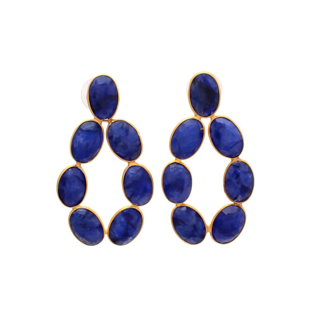 Pendientes con piedras Munich Azul - Mestiza Joyas