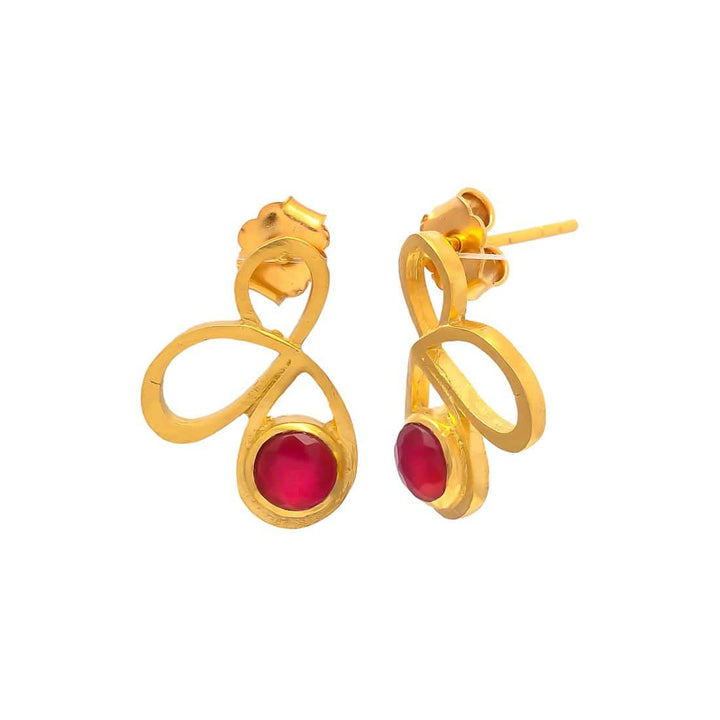 Pendientes con piedras Picasso Fucsia - Mestiza Joyas