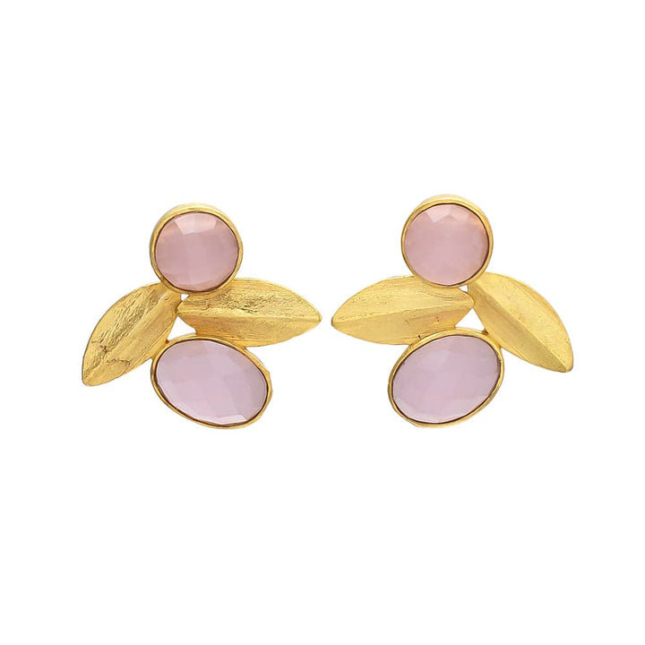 Pendientes con piedras Roma Rosa - Mestiza Joyas