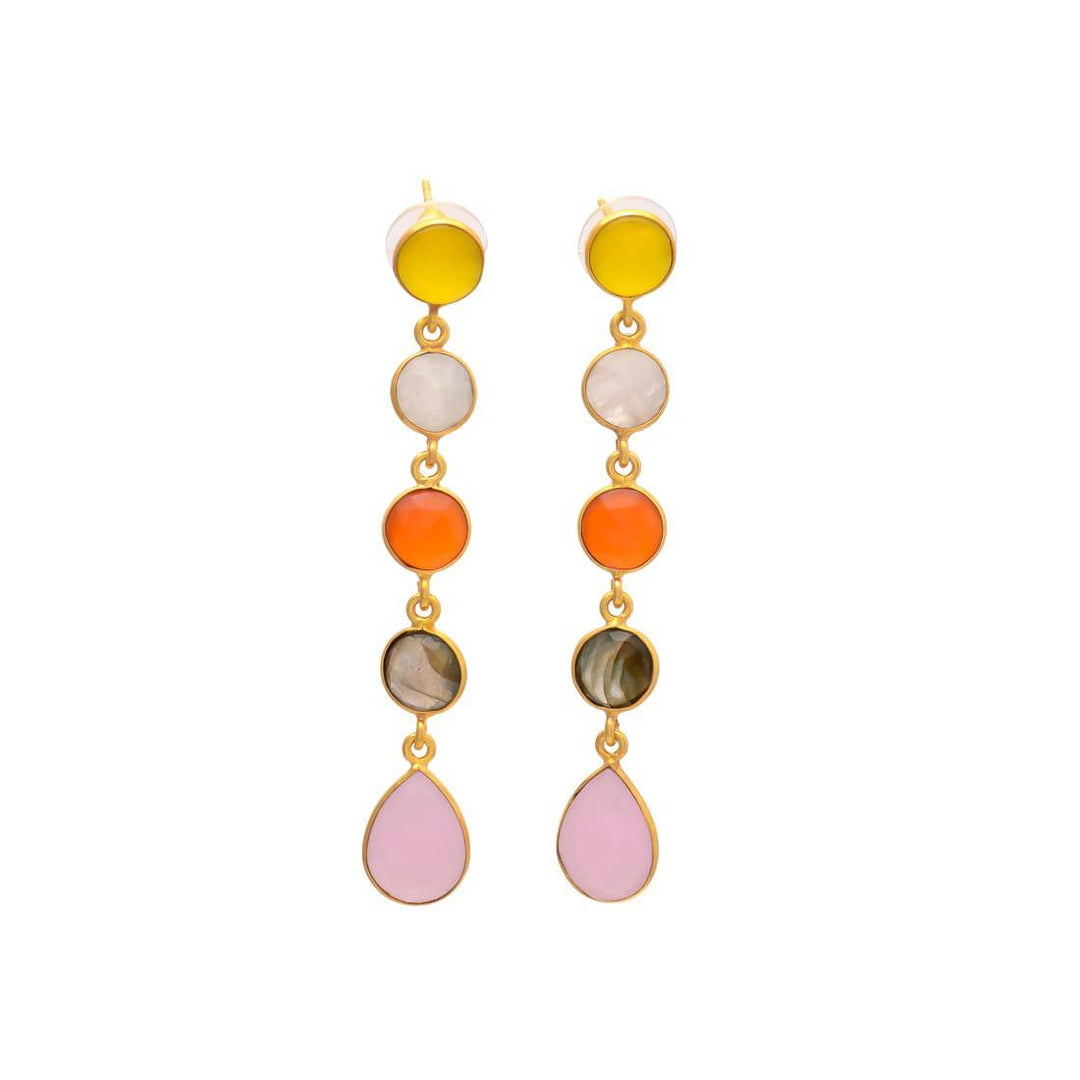 Pendientes con piedras Sevilla Multicolor - Mestiza Joyas
